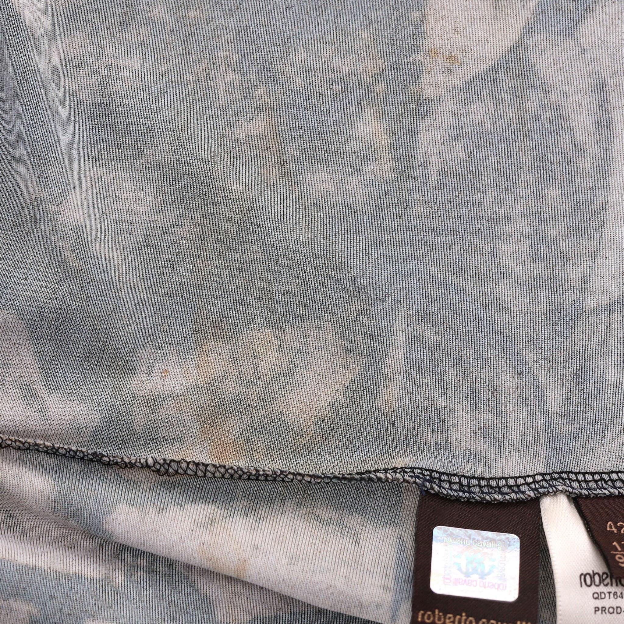 Roberto Cavalli Top fruncido con estampado animal y detalle de hebilla en venta 5