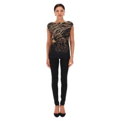Roberto Cavalli Animal Print Gathered & Buckle Detail Top