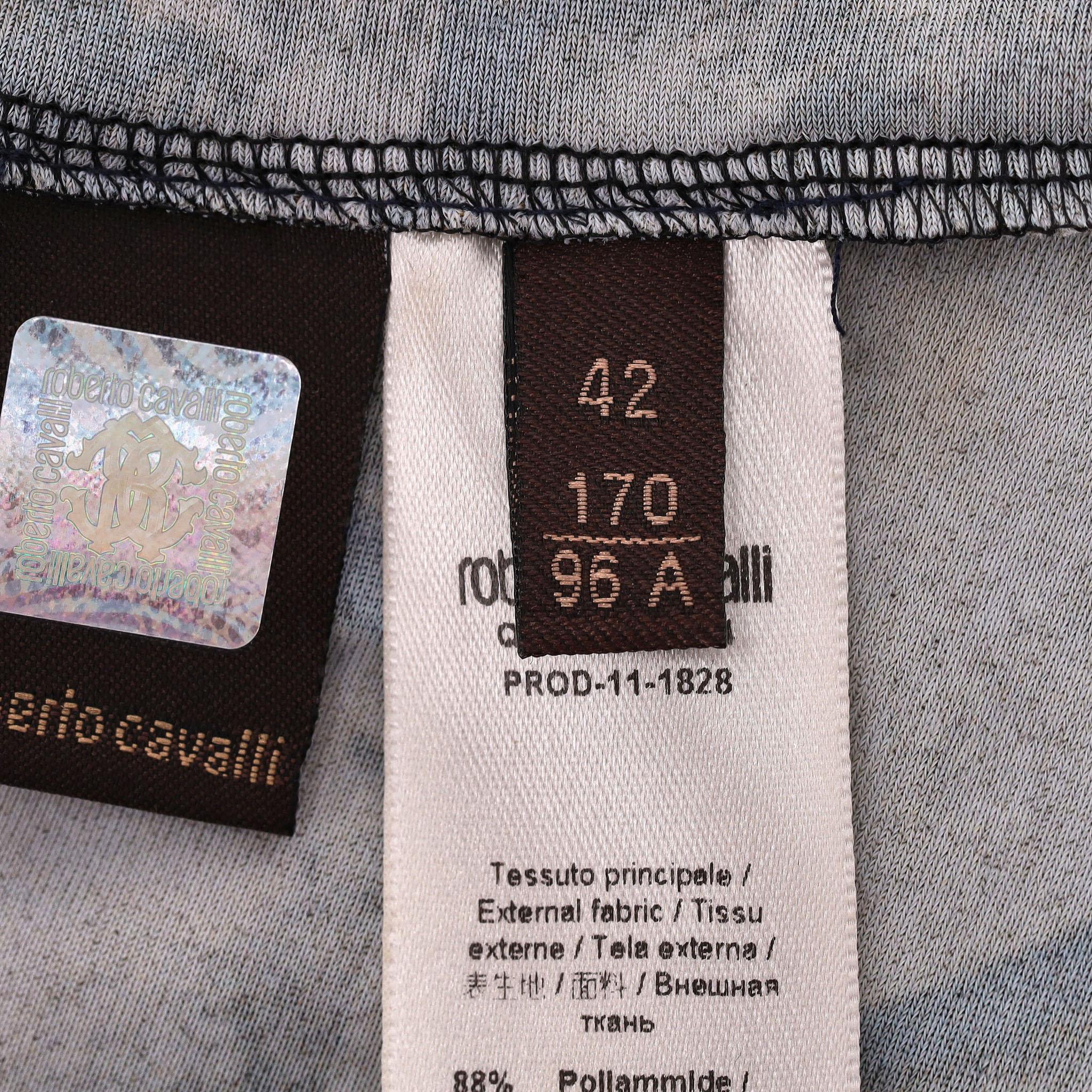 Roberto Cavalli Top fruncido con estampado animal y detalle de hebilla en venta 4