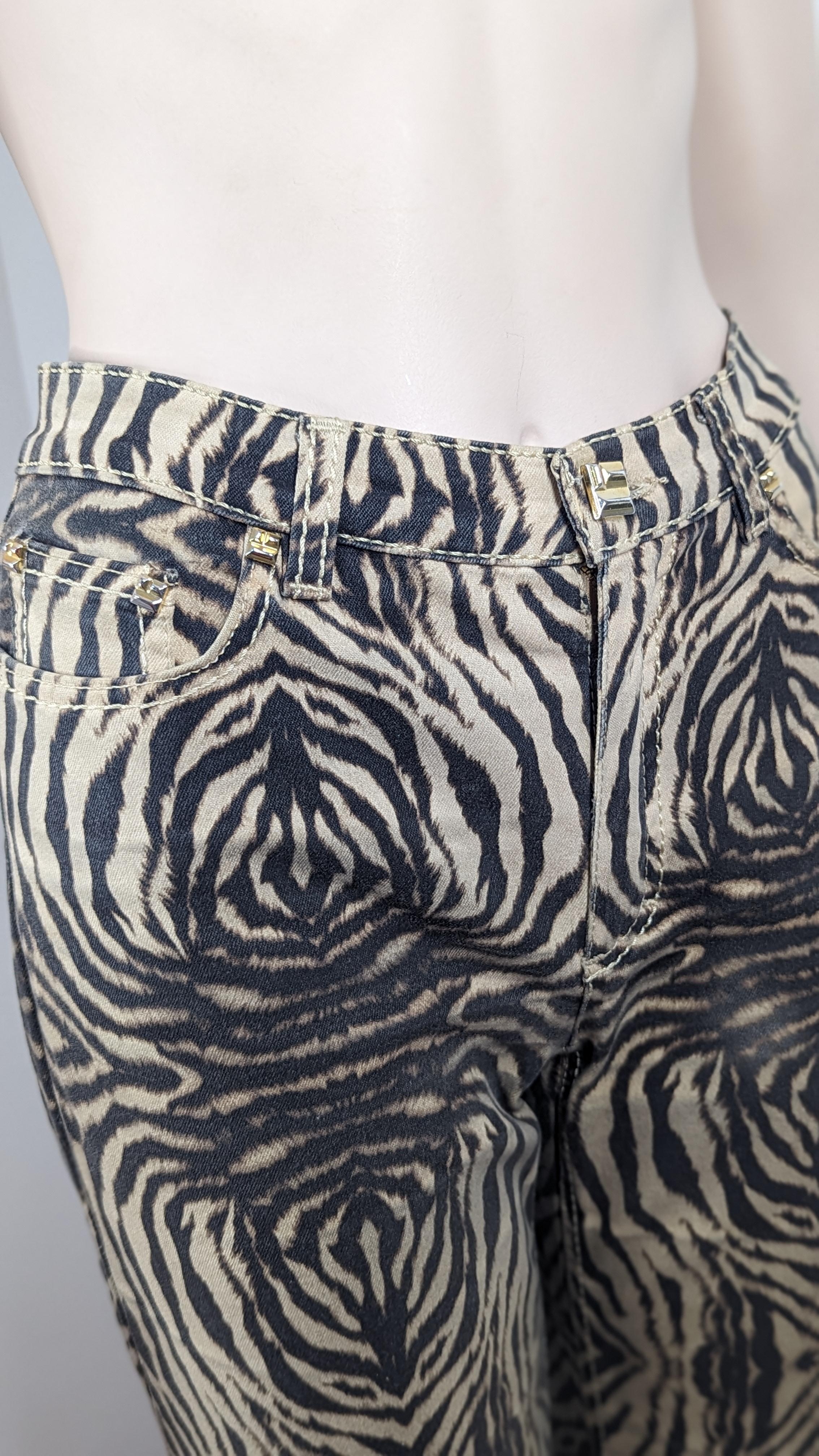 Roberto Cavalli animal print jeans 5
