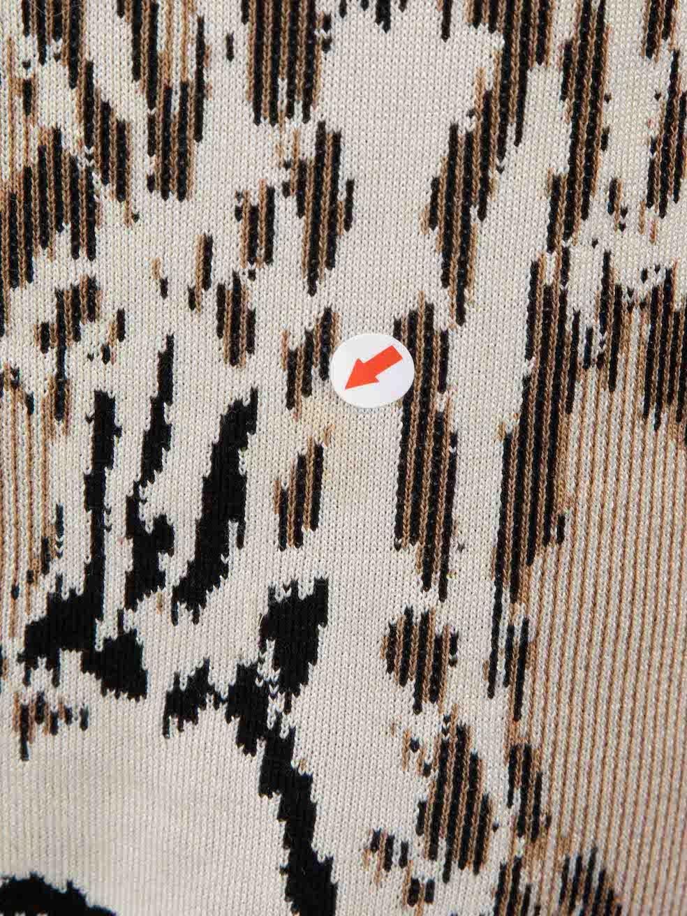 Roberto Cavalli Vestido largo hasta la rodilla con estampado animal Talla XL en Excelente estado para la venta en London, GB