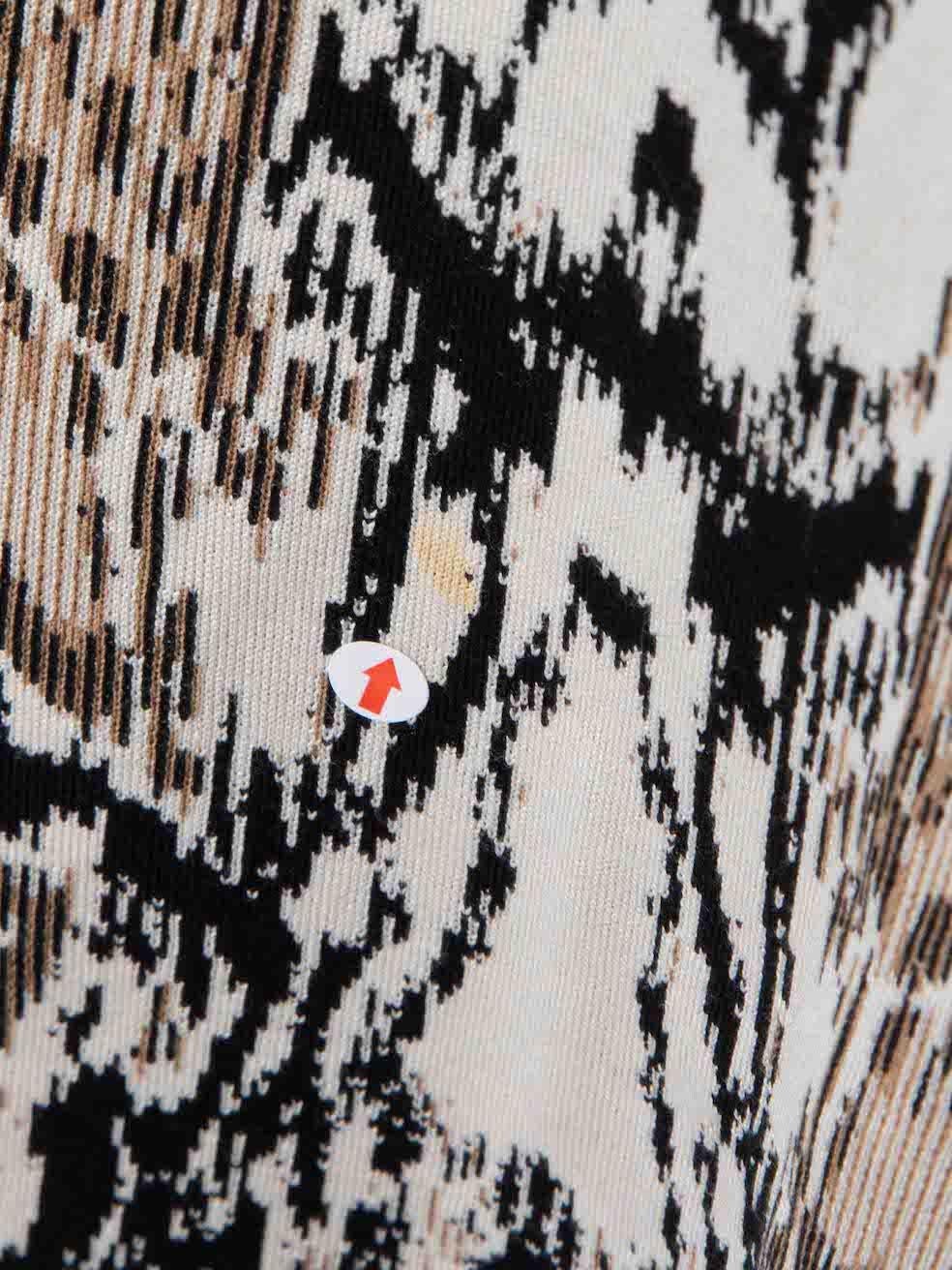 Roberto Cavalli Vestido largo hasta la rodilla con estampado animal Talla XL en venta 1