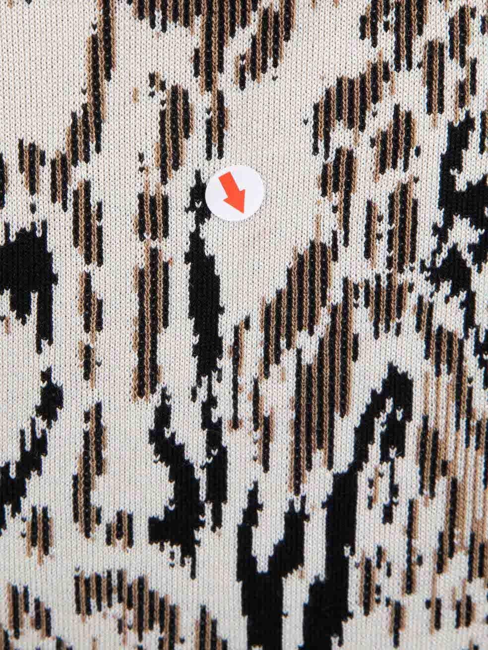 Roberto Cavalli Vestido largo hasta la rodilla con estampado animal Talla XL en venta 2