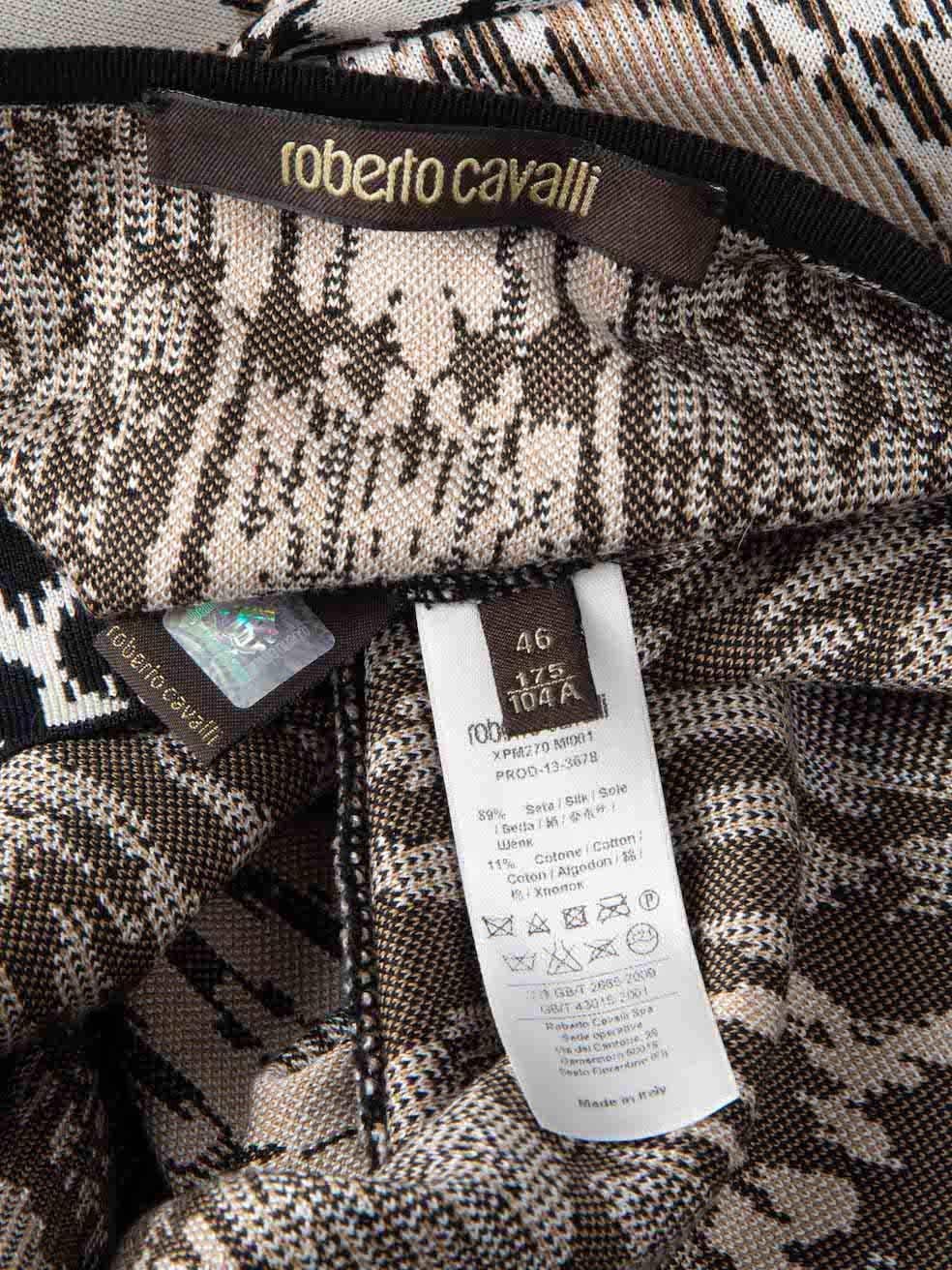 Roberto Cavalli Vestido largo hasta la rodilla con estampado animal Talla XL en venta 3
