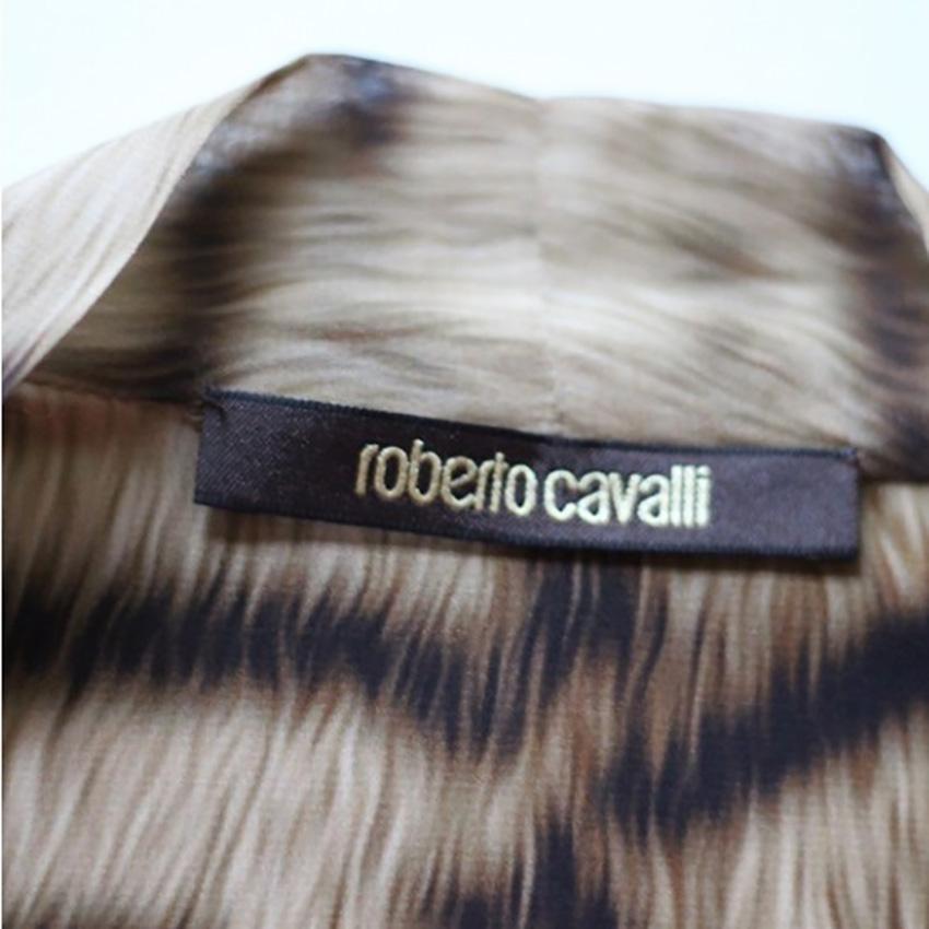 ROBERTO CAVALLI ANIMAL PRINT LONG DRESS as seen on LILY IT 38 In New Condition In Montgomery, TX