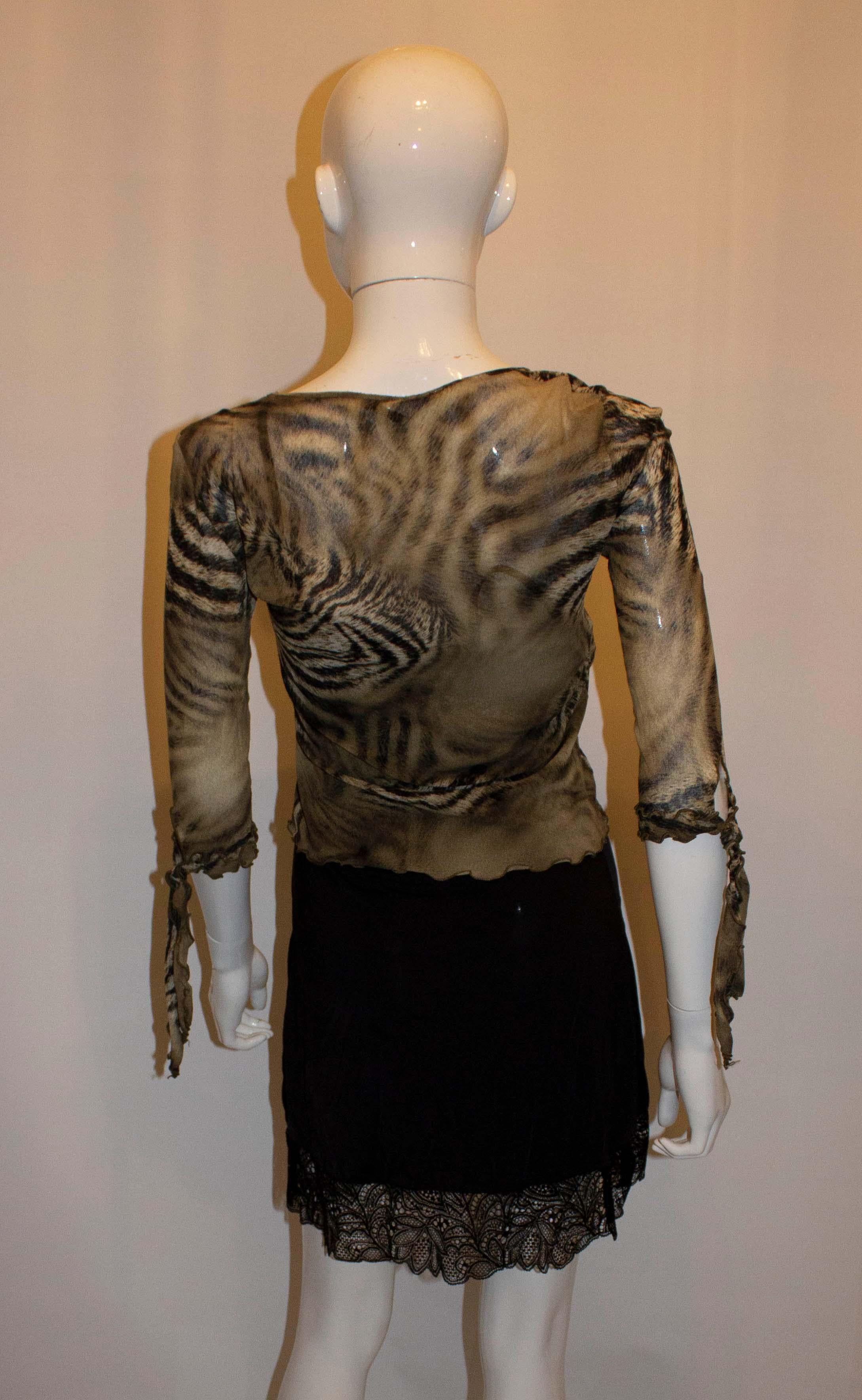 Roberto Cavalli Animal Print Top In Good Condition For Sale In London, GB