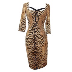 Roberto Cavalli Animalier-Kleid IT 38