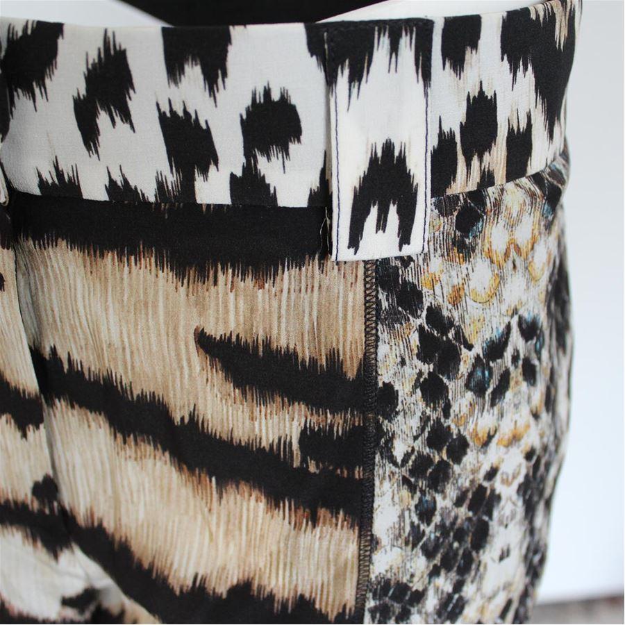 Women's Roberto Cavalli Animalier Silk Pants IT 40 For Sale