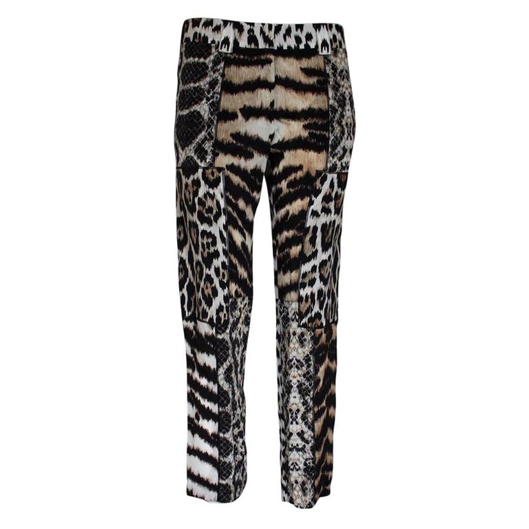 Roberto Cavalli Silk pants size 40 For Sale at 1stDibs