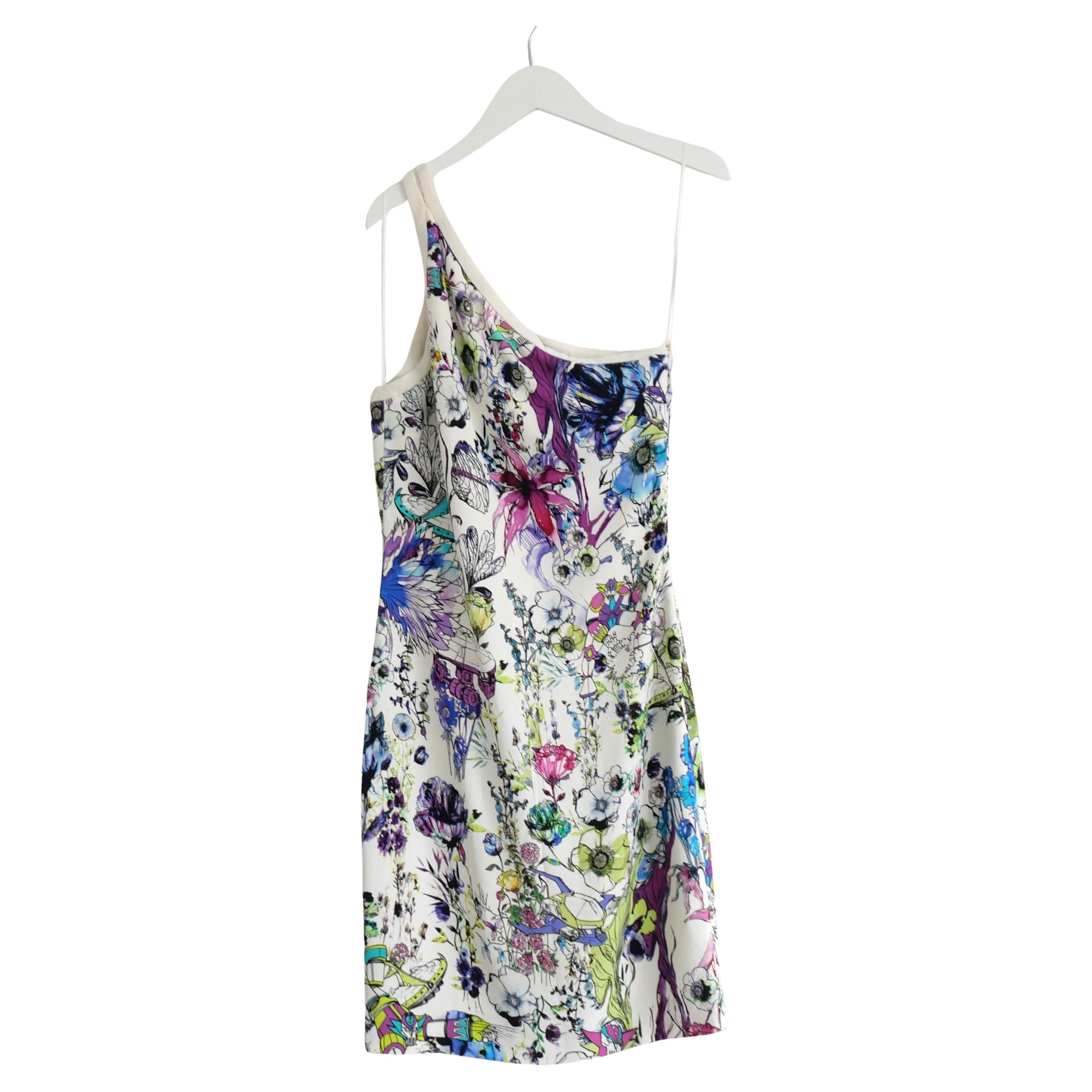 Roberto Cavalli Astro Garden Print Dress
