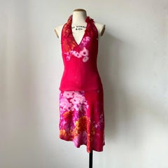 Roberto Cavalli asymmetric 1999 halter dress