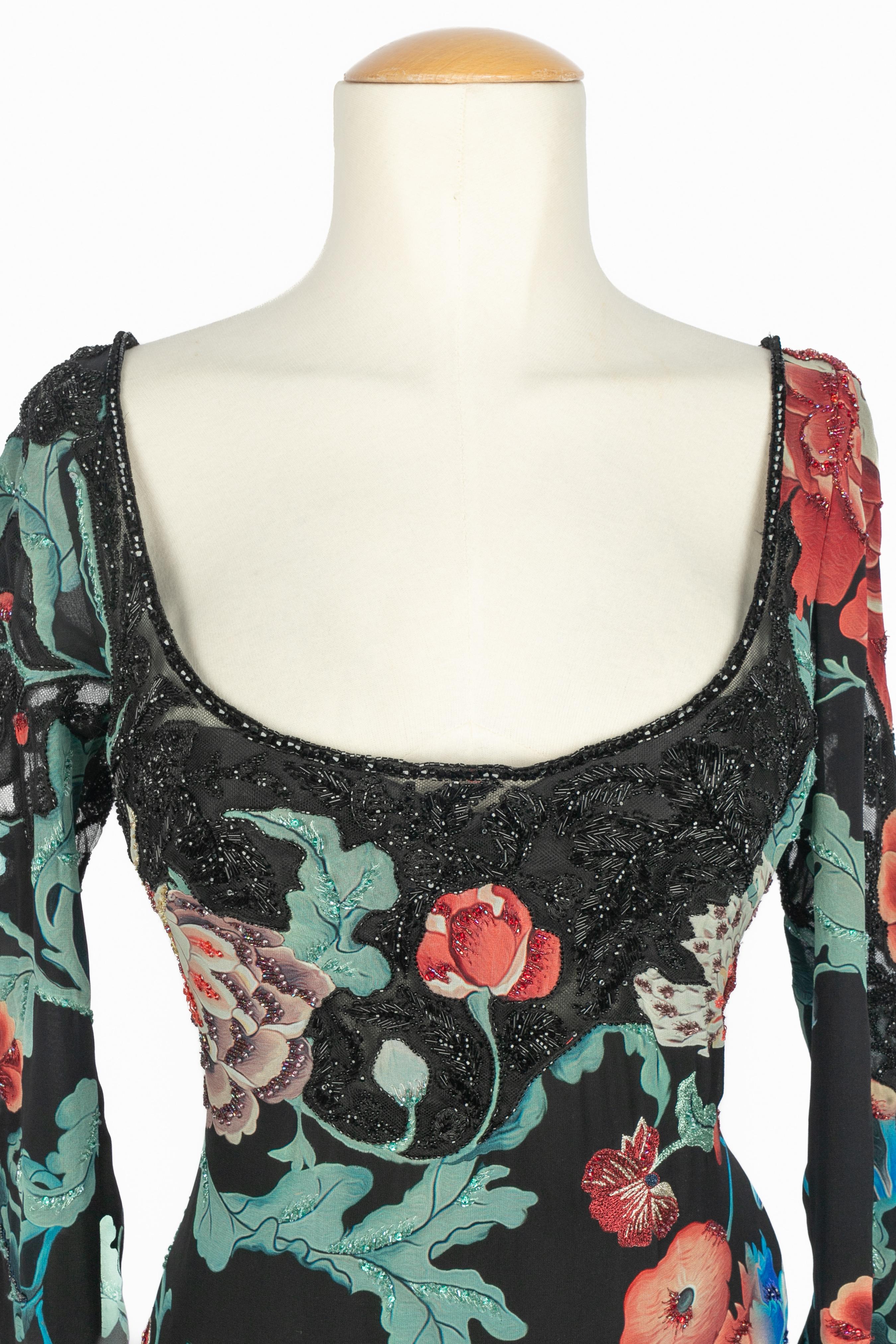 Noir Robe asymétrique Roberto Cavalli en vente