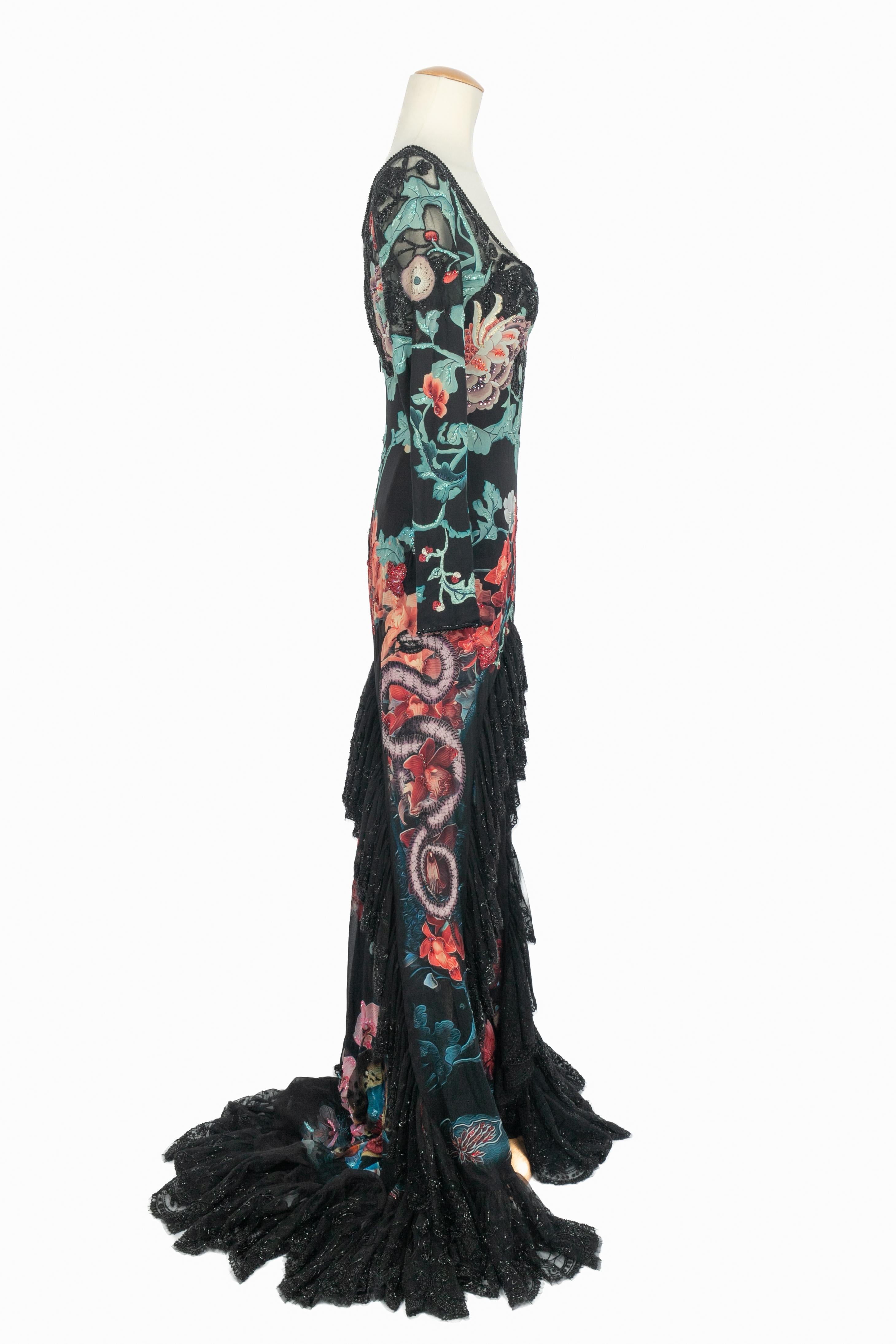 Robe asymétrique Roberto Cavalli en vente 1