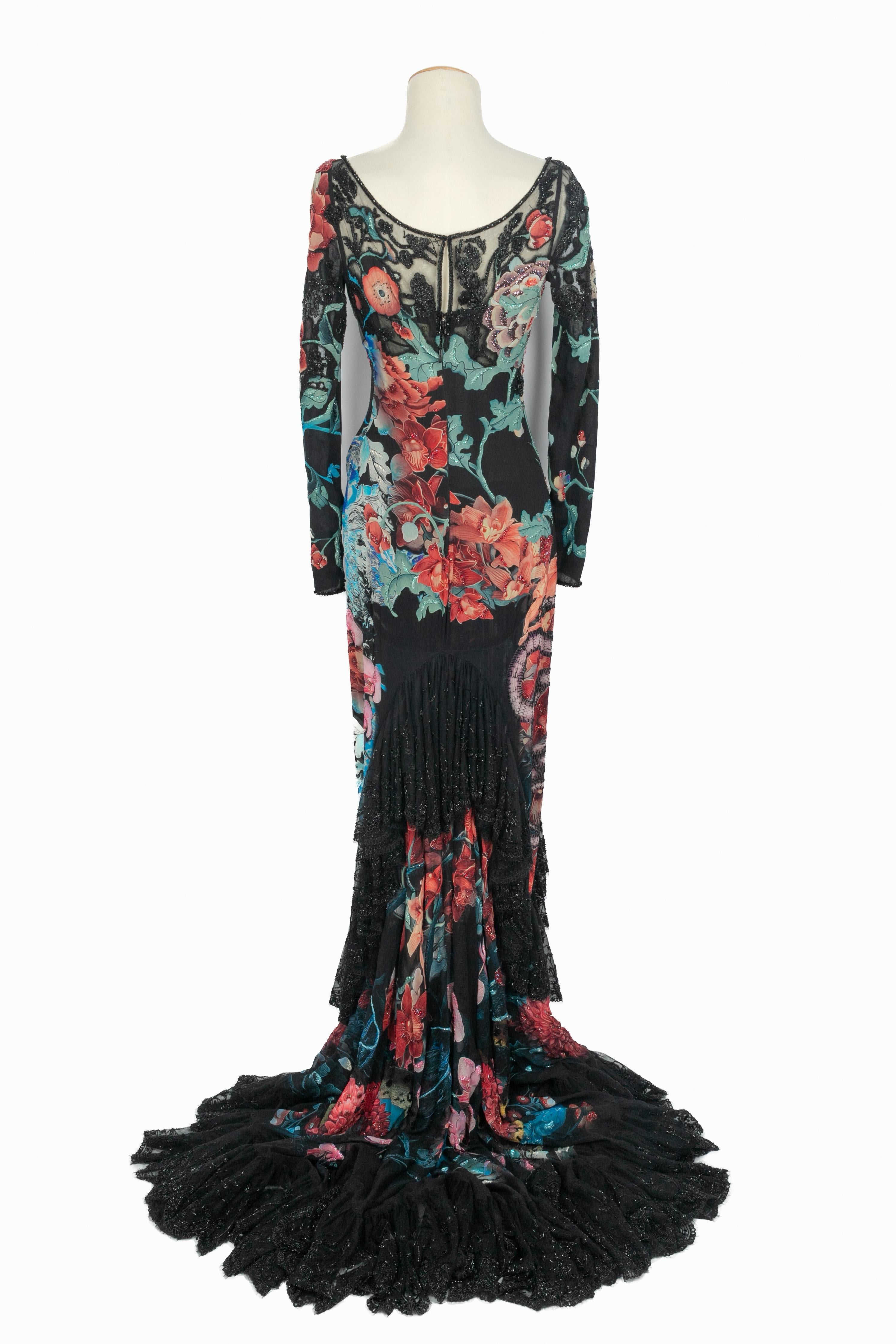 Robe asymétrique Roberto Cavalli en vente 3
