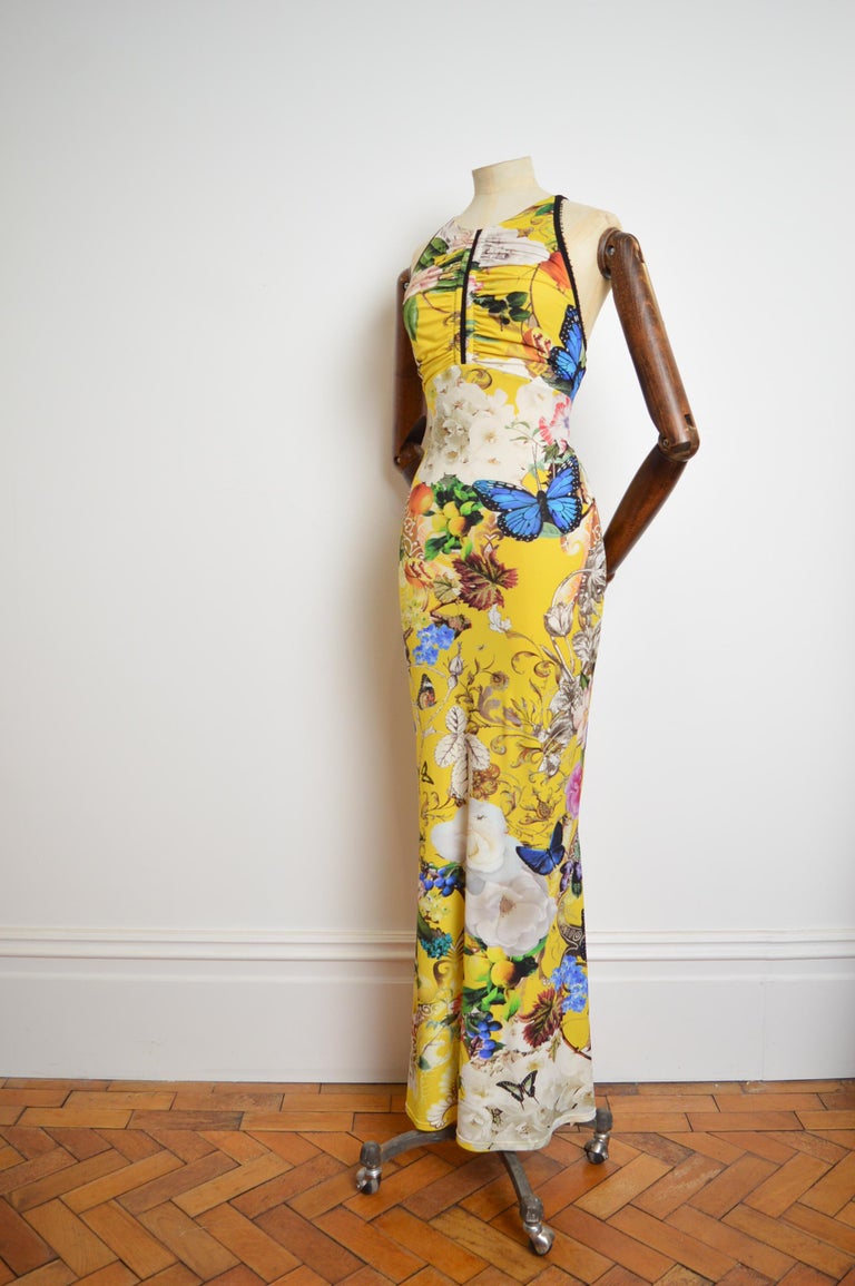 roberto cavalli backless dress Draped backless silk dress in Black for Women