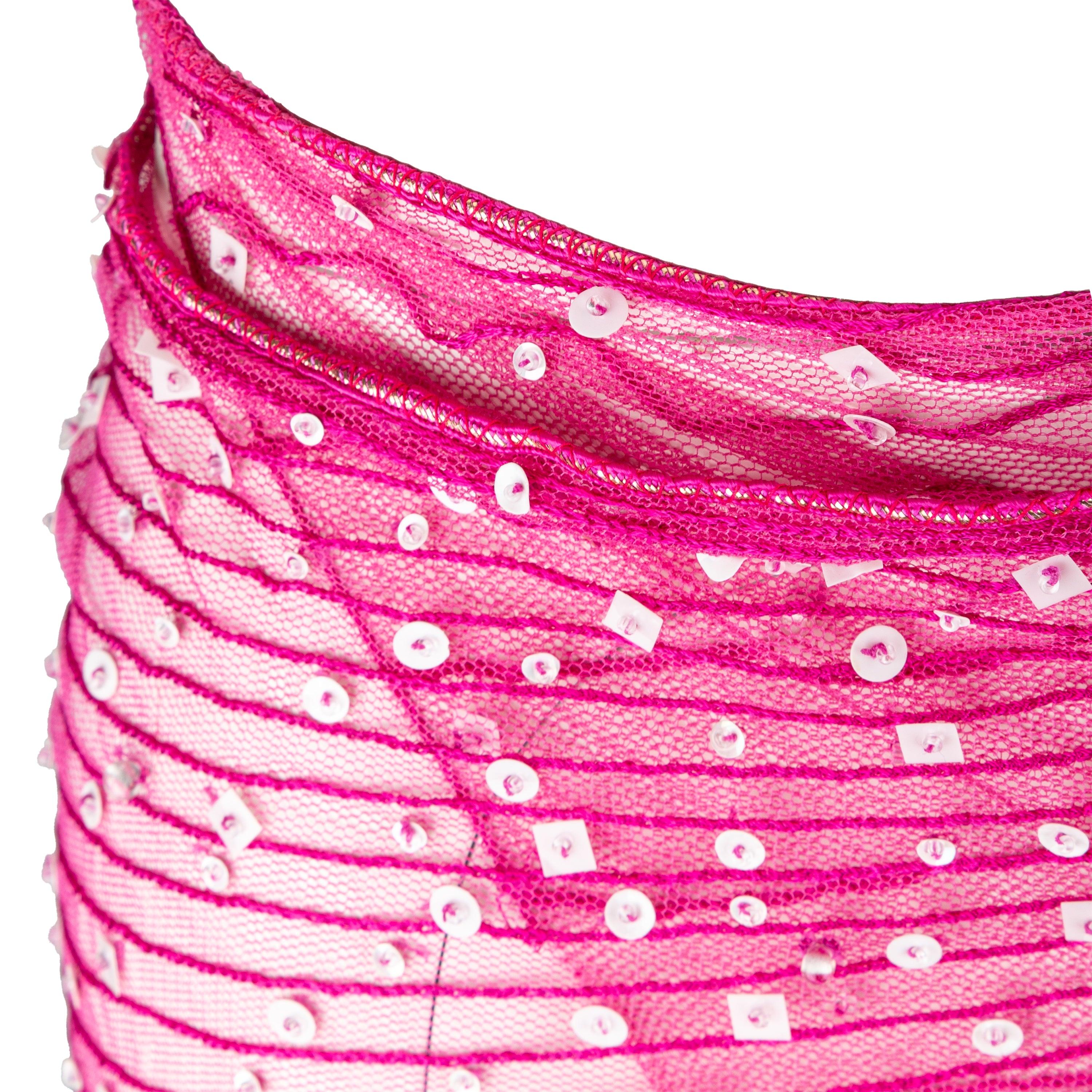Pink Roberto Cavalli Bead Embellished Wrap Skirt - '00s