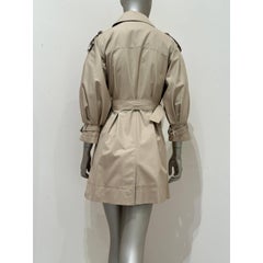 Roberto Cavalli Beige Double-Breasted Trench Coat IT 40 with Belt