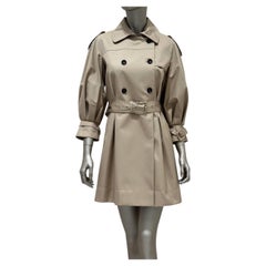 Roberto Cavalli Beige Double-Breasted Trench Coat IT 40 with Belt