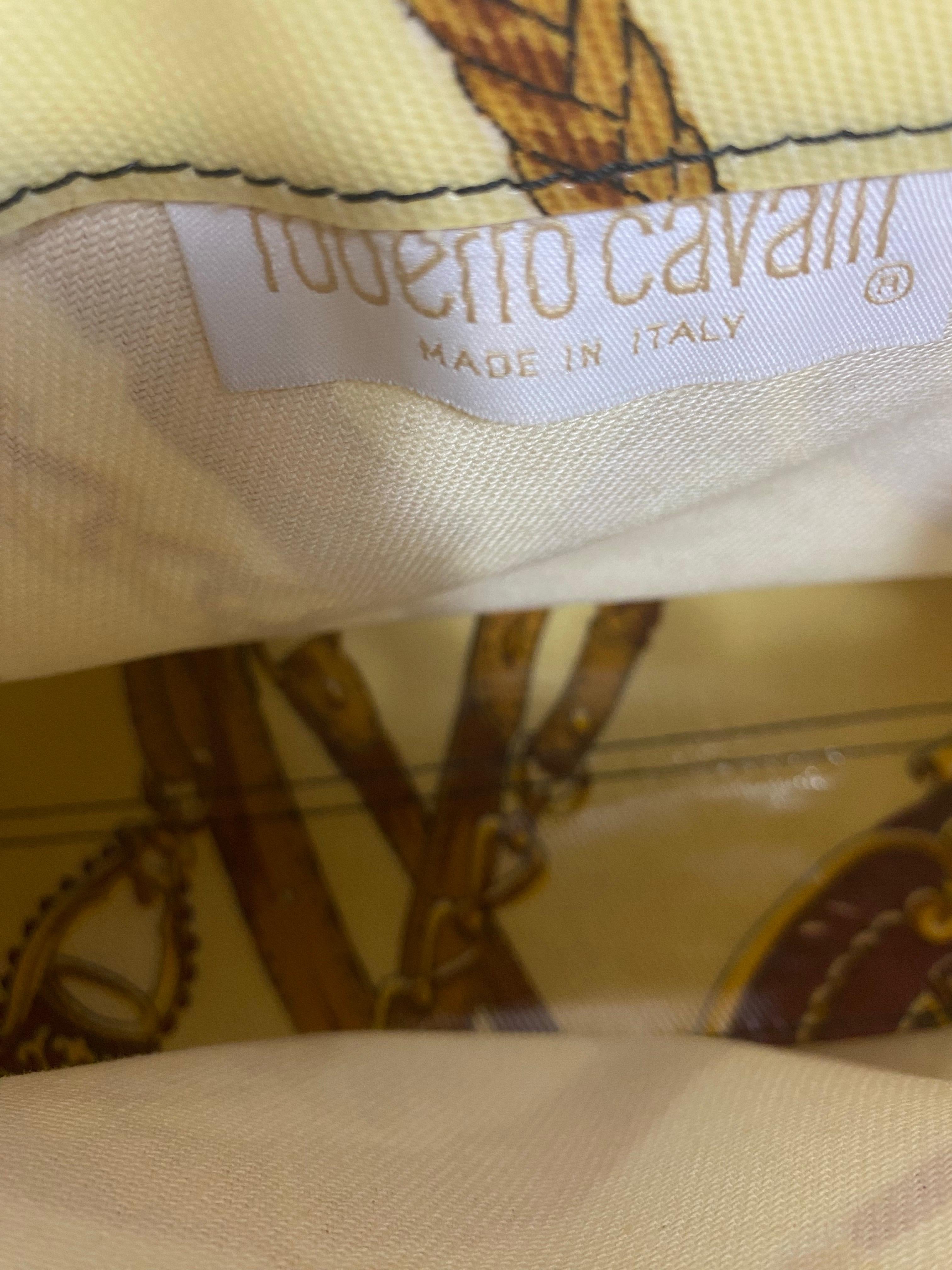 Roberto Cavalli beige Handtasche im Angebot 3