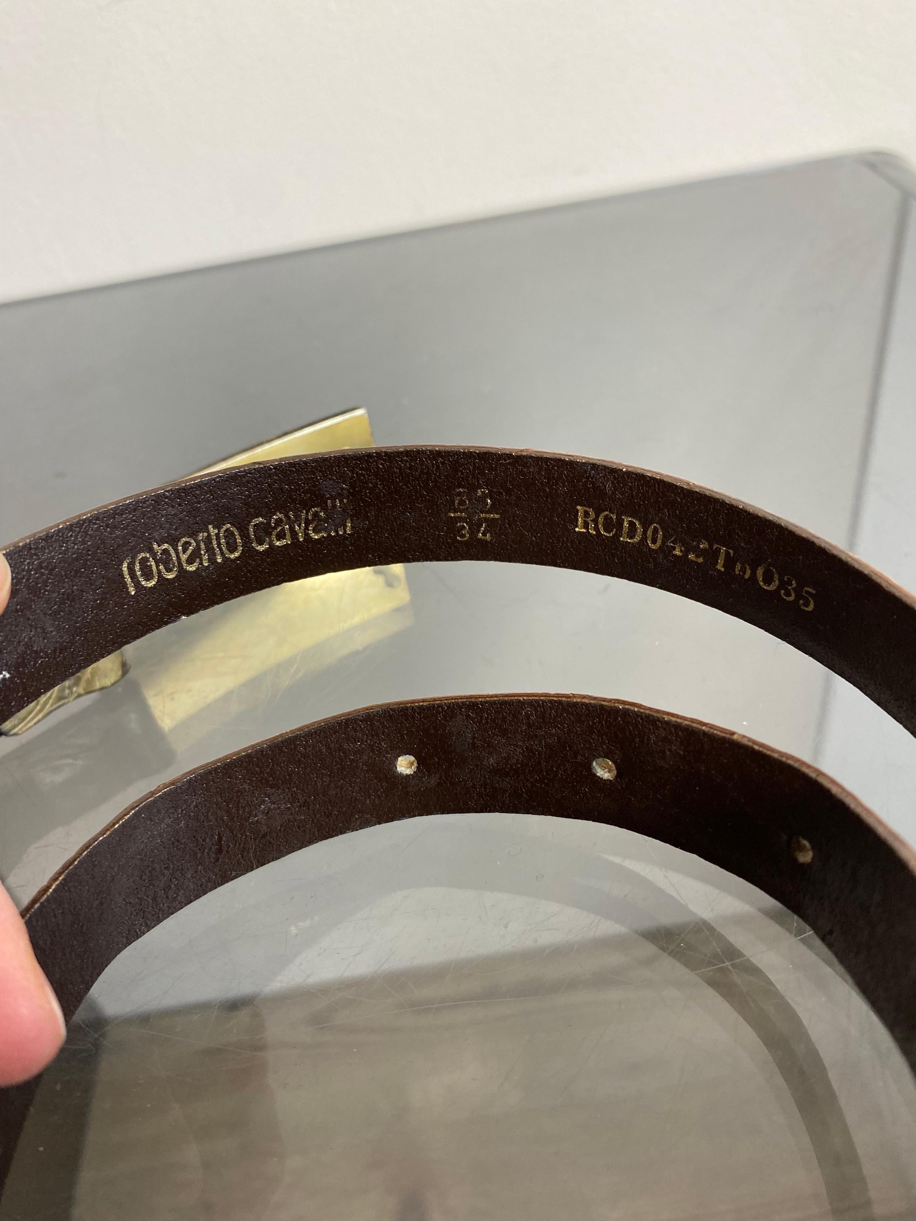 Brown Roberto Cavalli belt For Sale