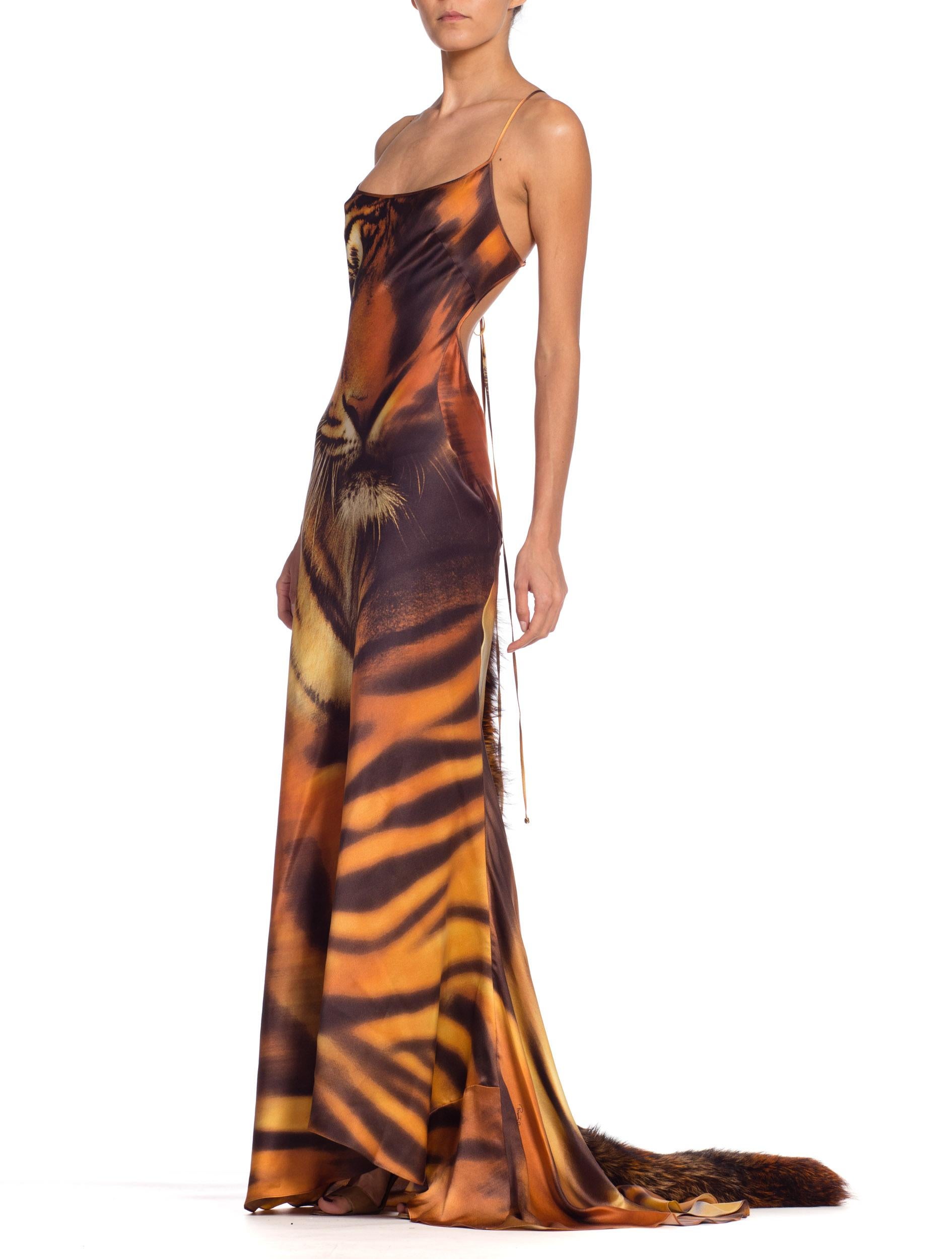 roberto cavalli tiger dress