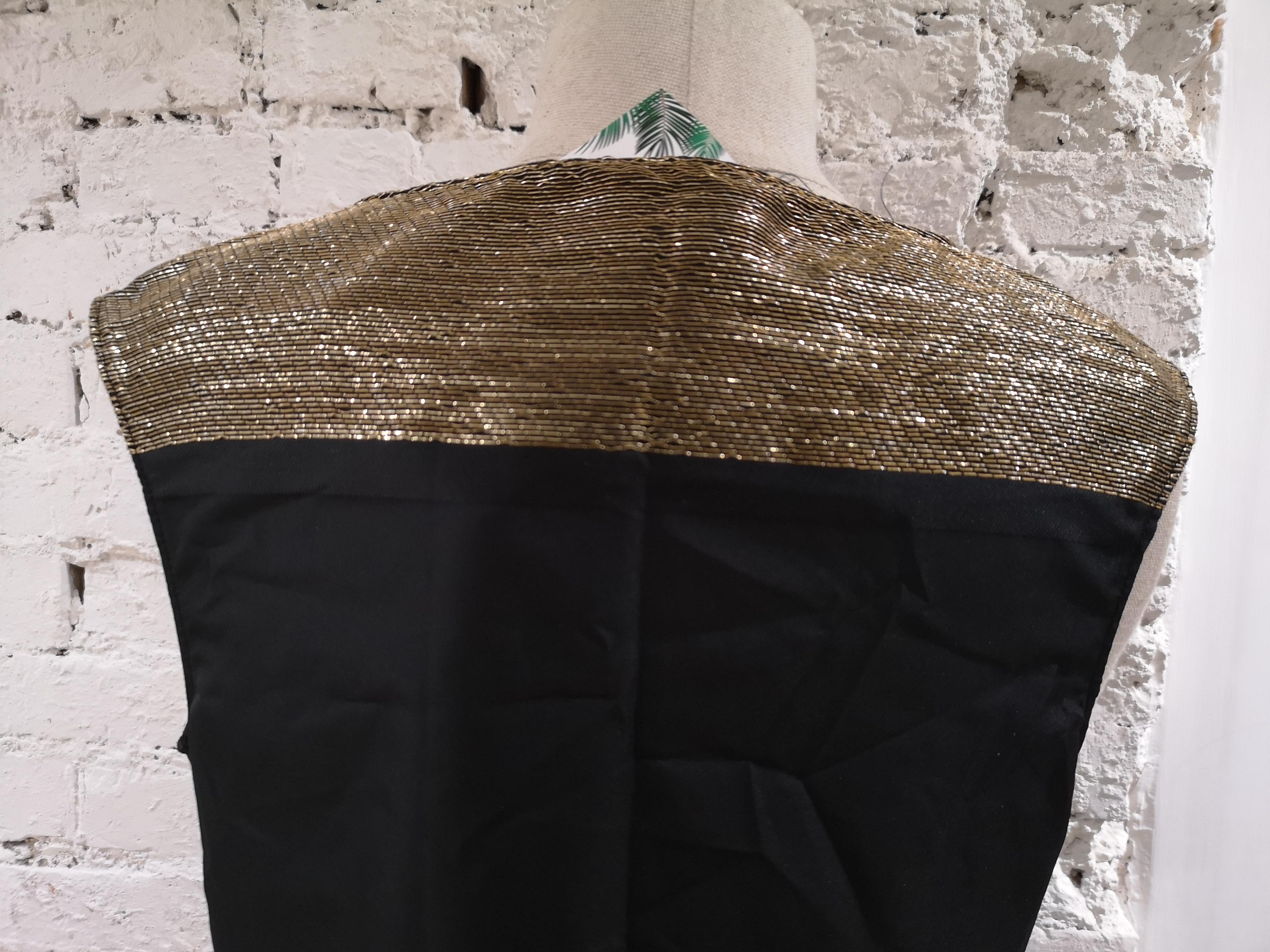 Roberto Cavalli black and gold cotton t-shirt In Good Condition In Capri, IT