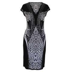 Roberto Cavalli Contemporary Black and White Sleeveless Dress IT 42