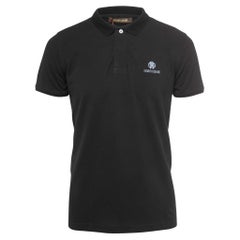 Roberto Cavalli Black Cotton Pique Polo T-Shirt L