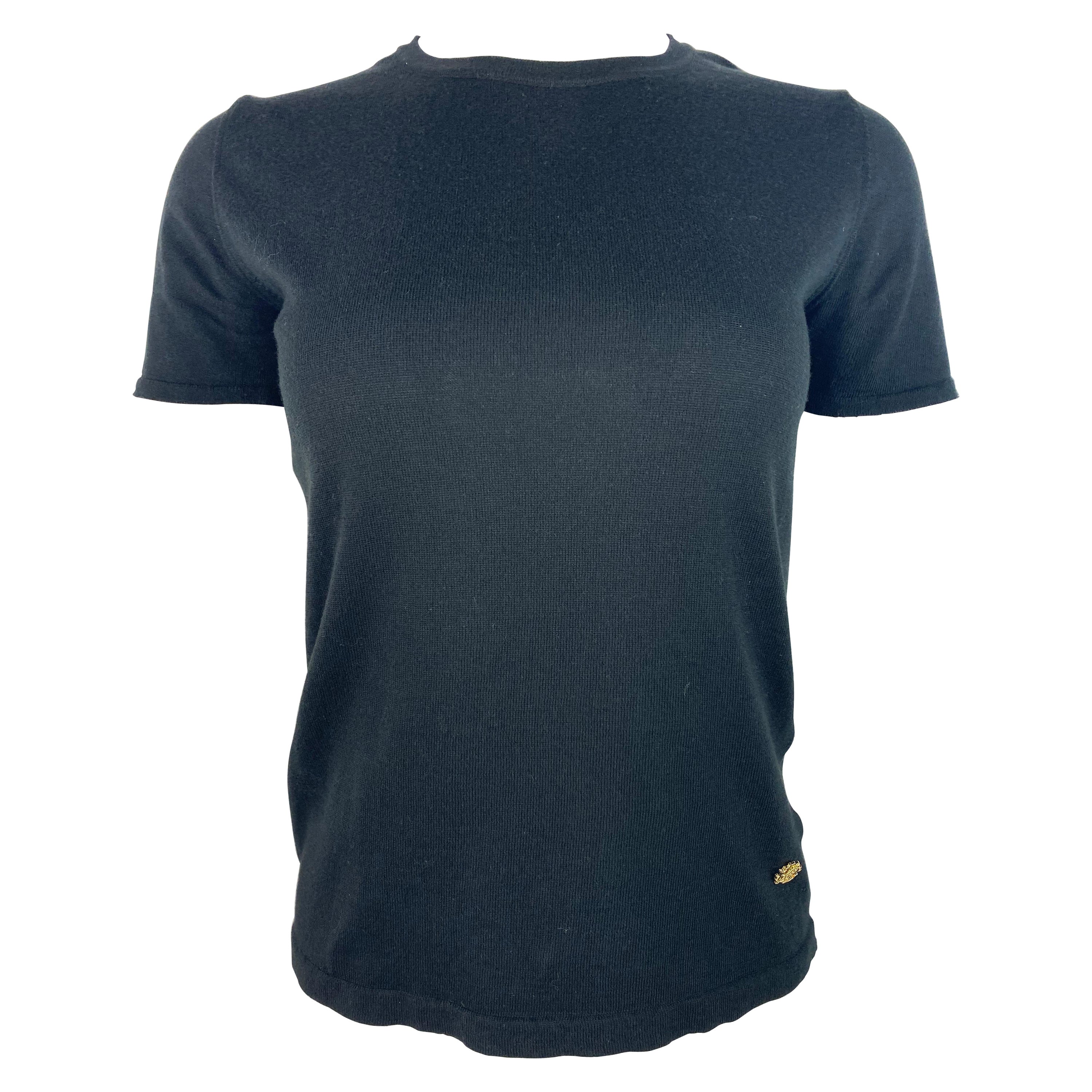 Top en coton noir Roberto Cavalli, taille moyenne