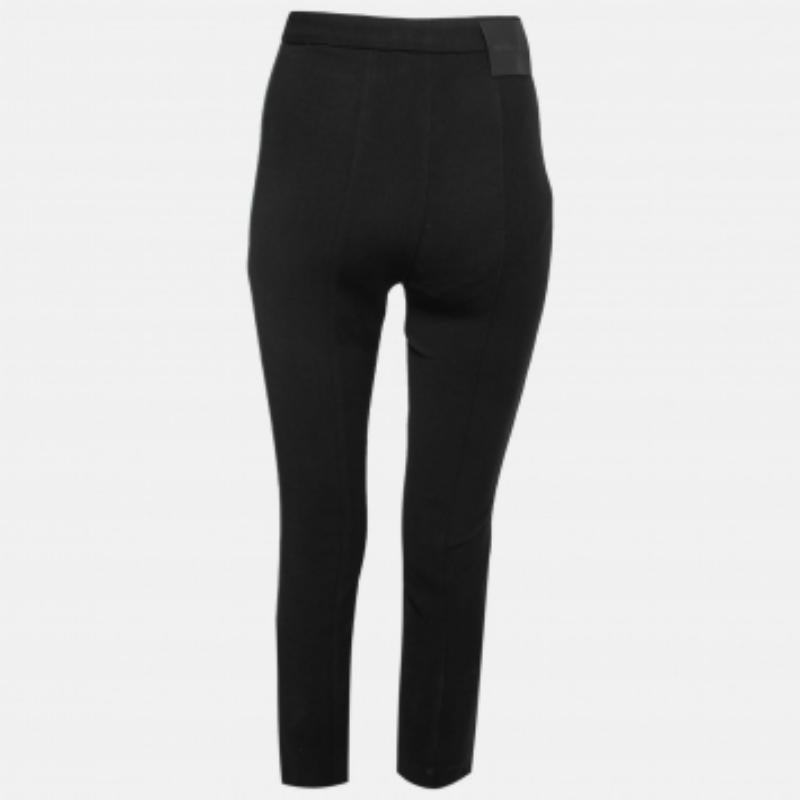 Women's Roberto Cavalli Black Crepe Skinny Trousers S For Sale