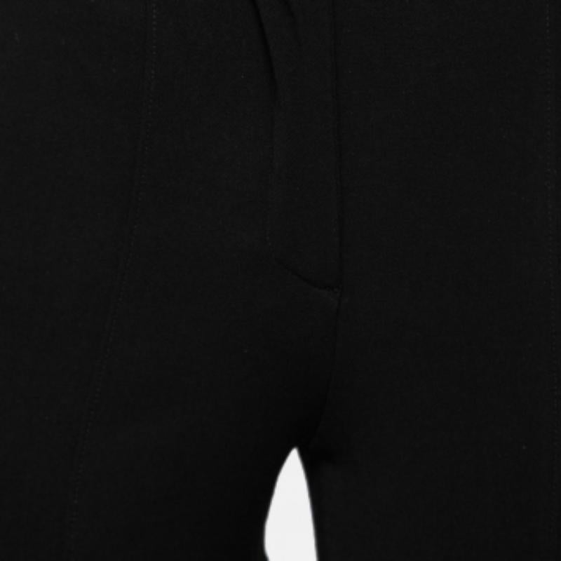 Roberto Cavalli Black Crepe Skinny Trousers S For Sale 1