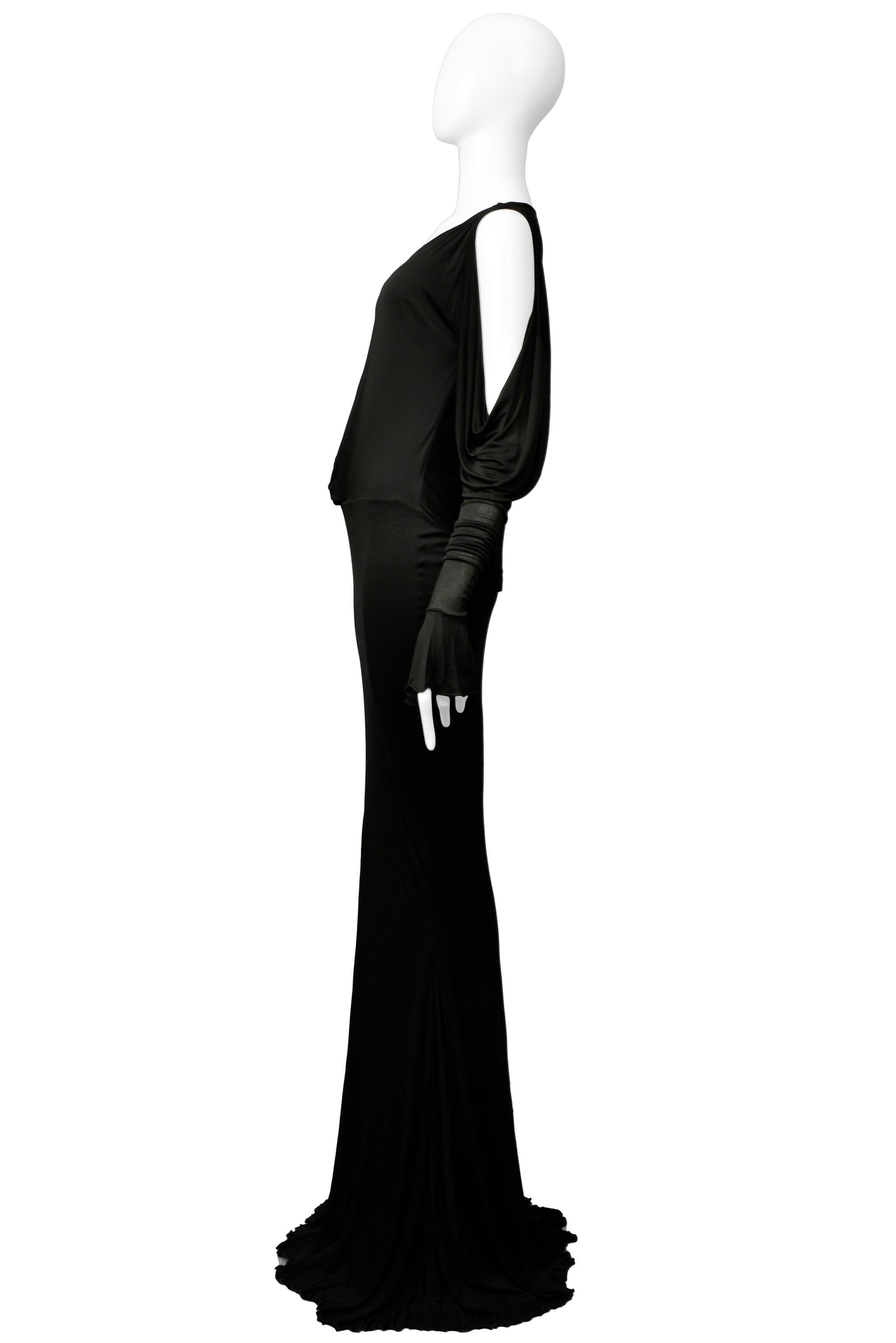 Roberto Cavalli Black Cutout Jersey Evening Gown 2006 1