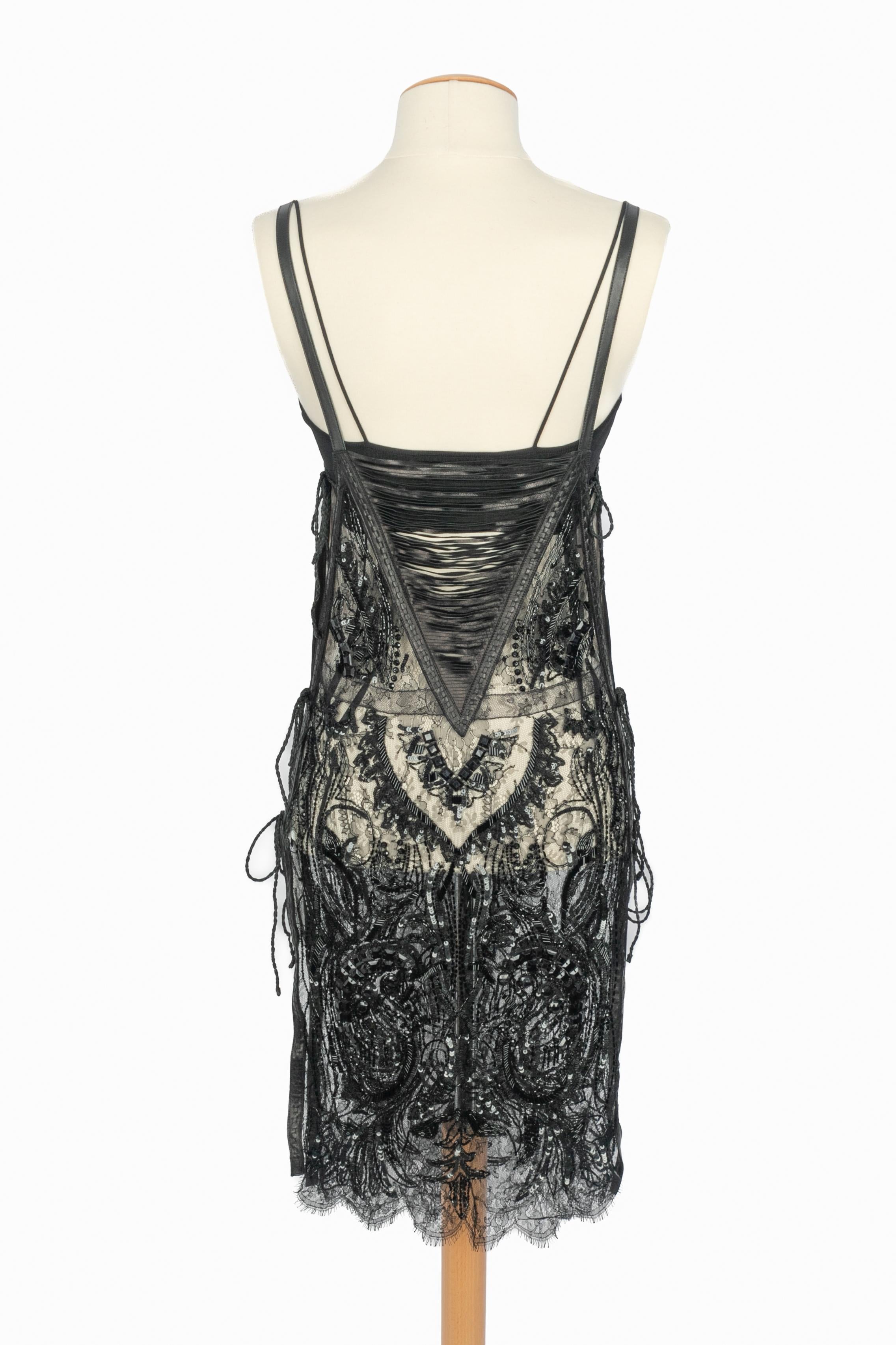 Roberto Cavalli Schwarzes Kleid Frühling 2012 im Angebot 7