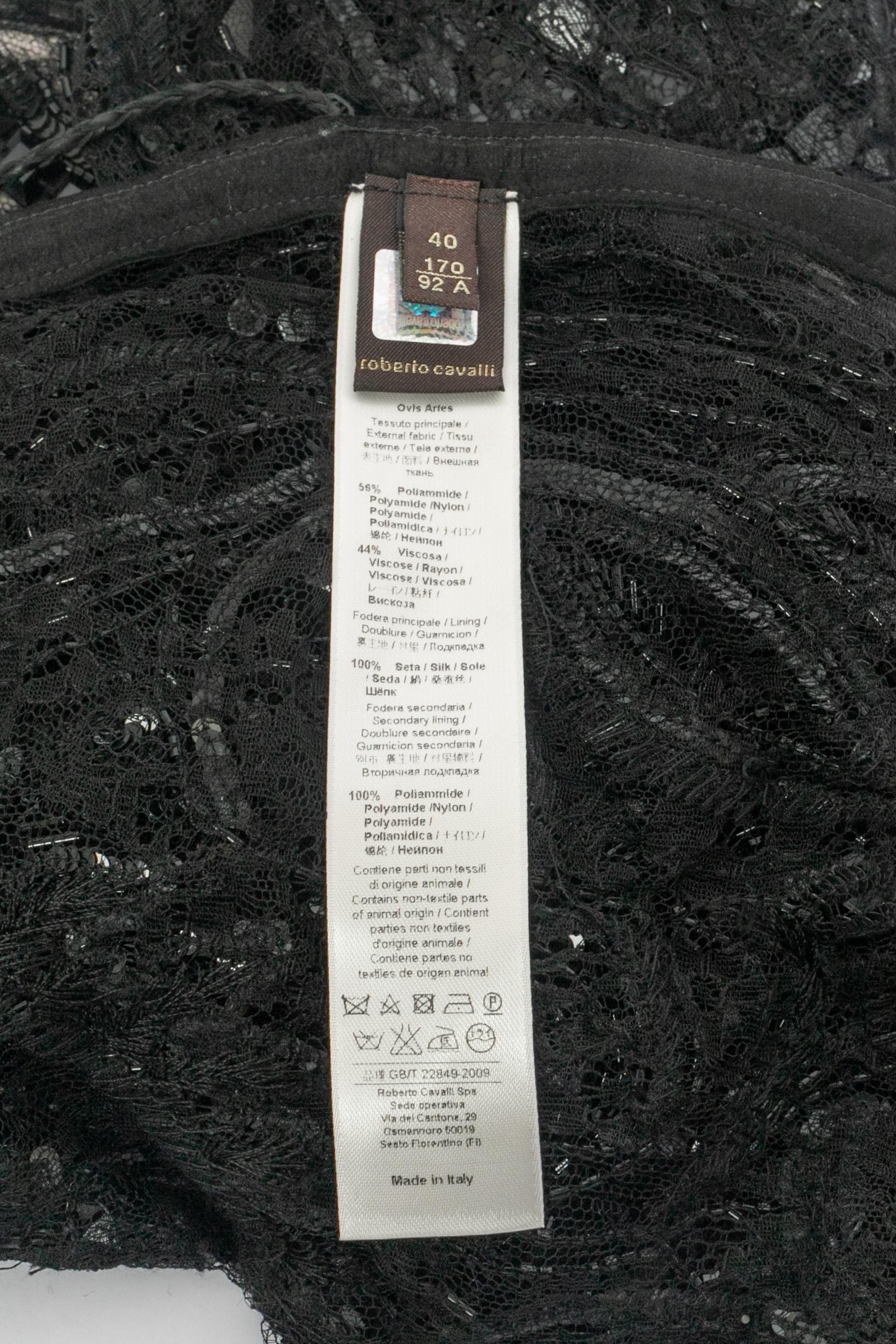 Roberto Cavalli Schwarzes Kleid Frühling 2012 im Angebot 10