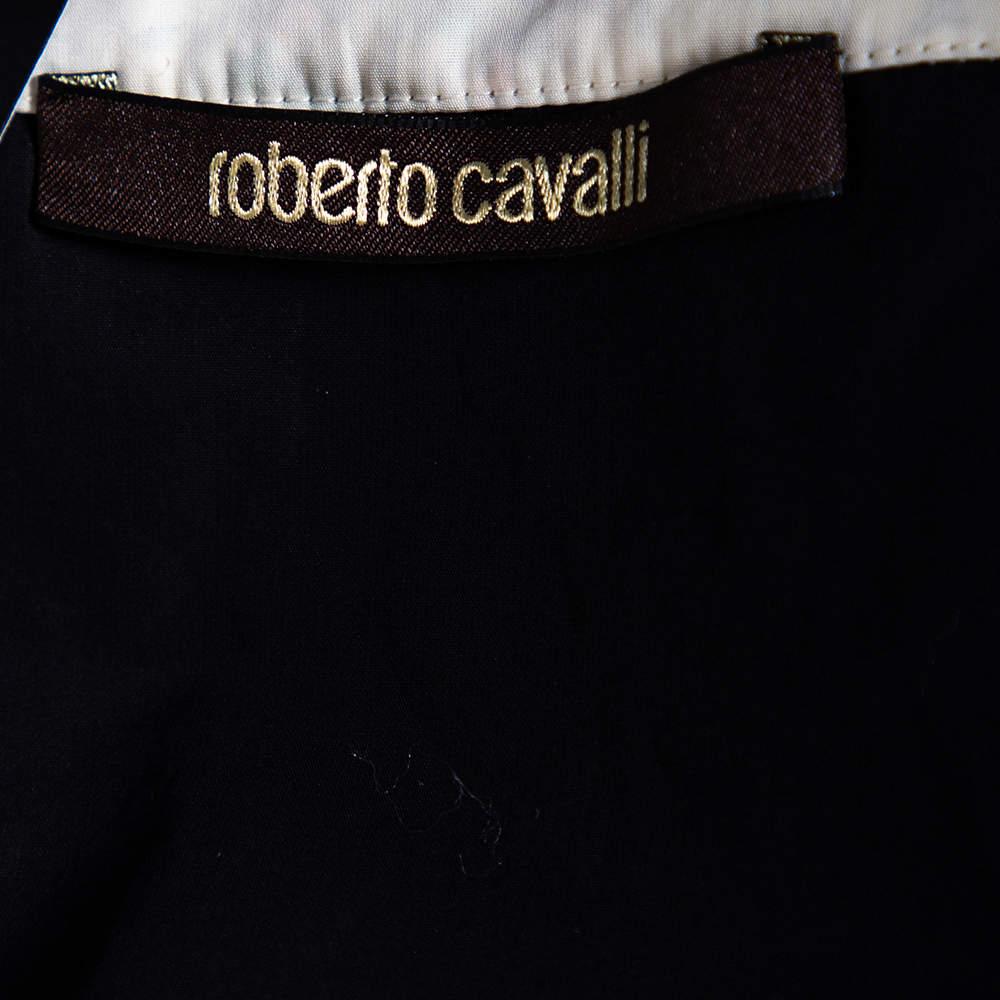 Roberto Cavalli Black Eyelet Cotton & Sequin Embellished Detailed Vest M 1