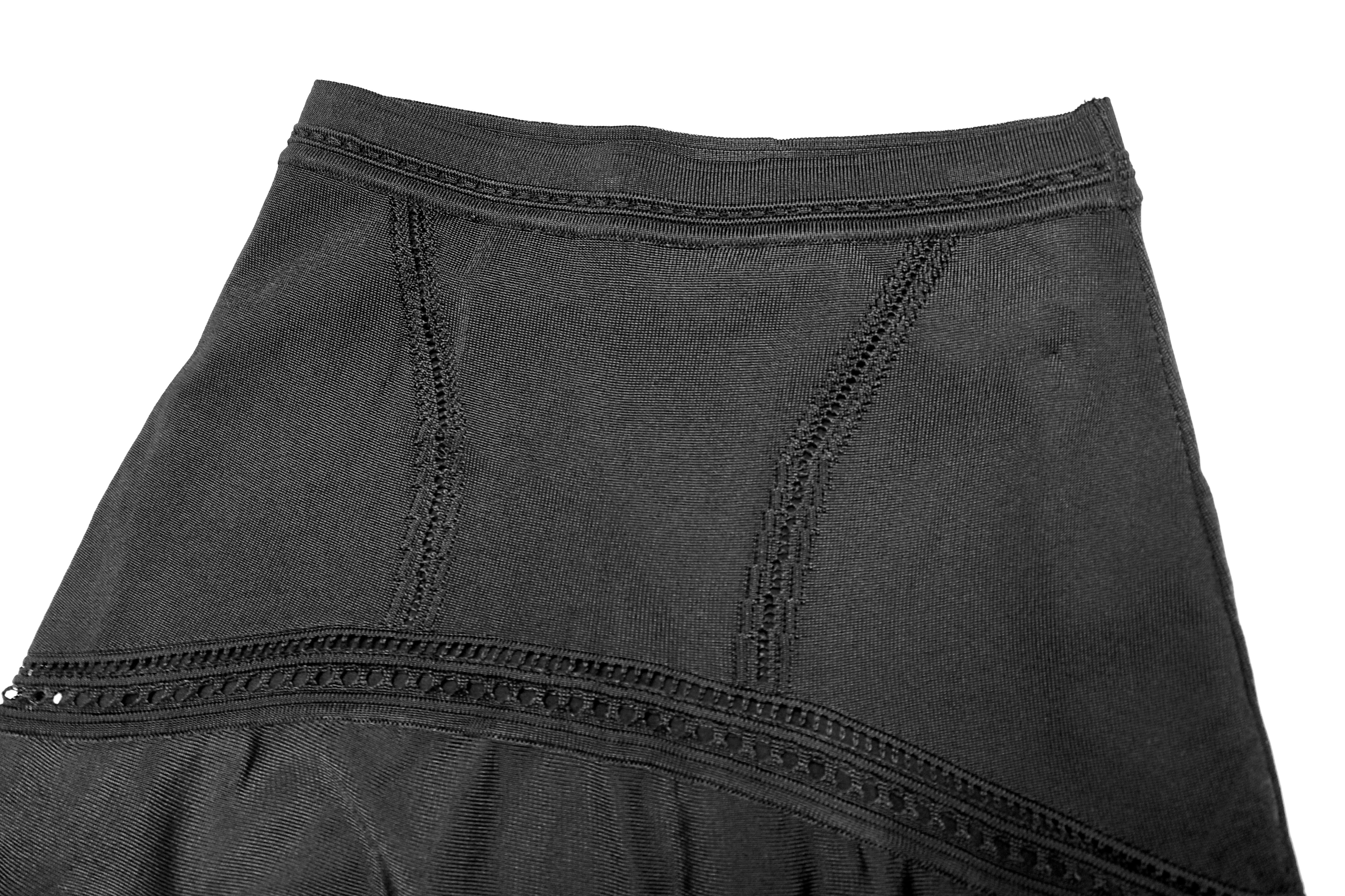 Noir Roberto Cavalli Jupe évasée noire circa Y2K en vente