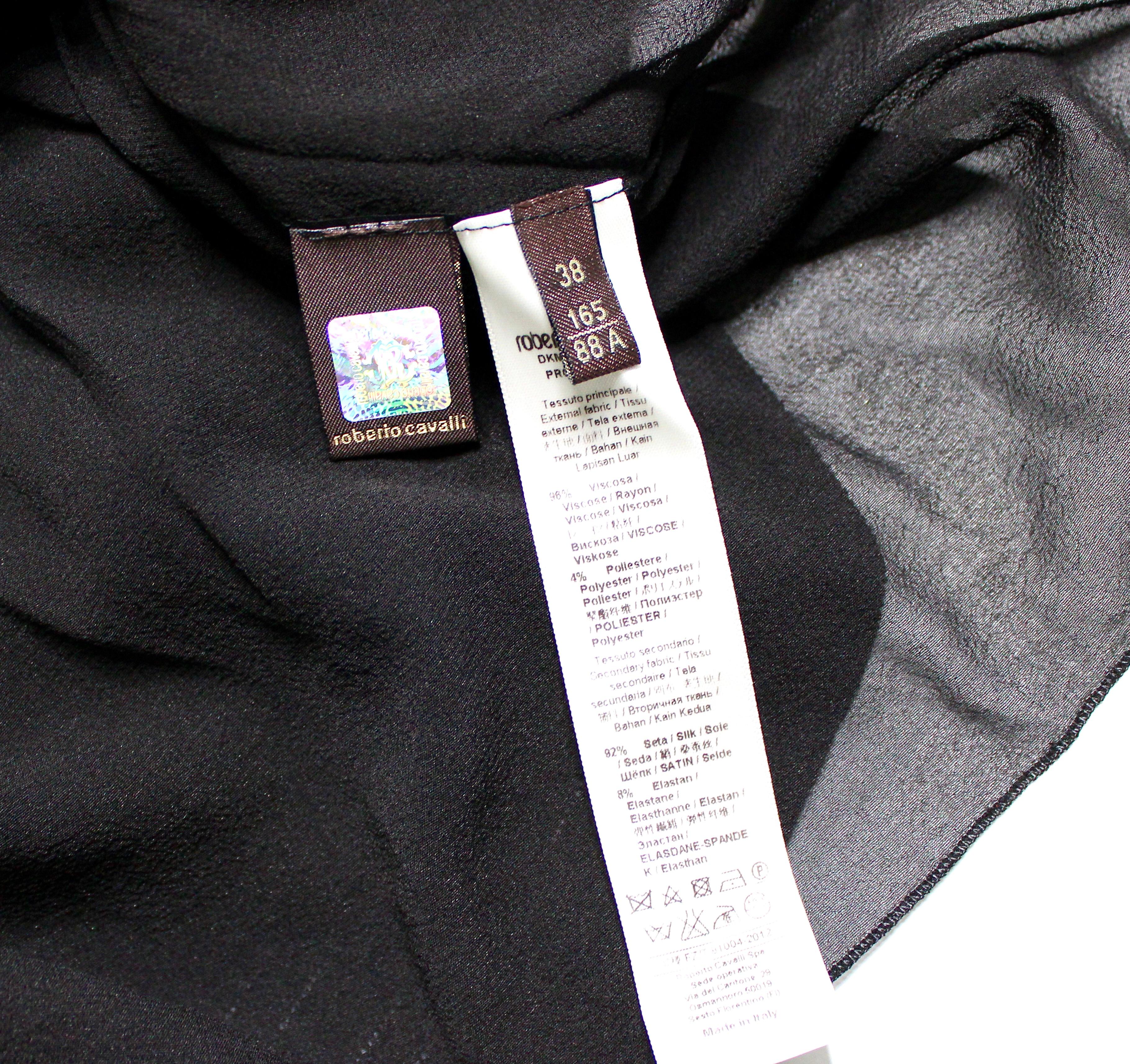 Roberto Cavalli Jupe évasée noire circa Y2K en vente 1