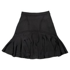 Roberto Cavalli Black Flare Skirt circa Y2K