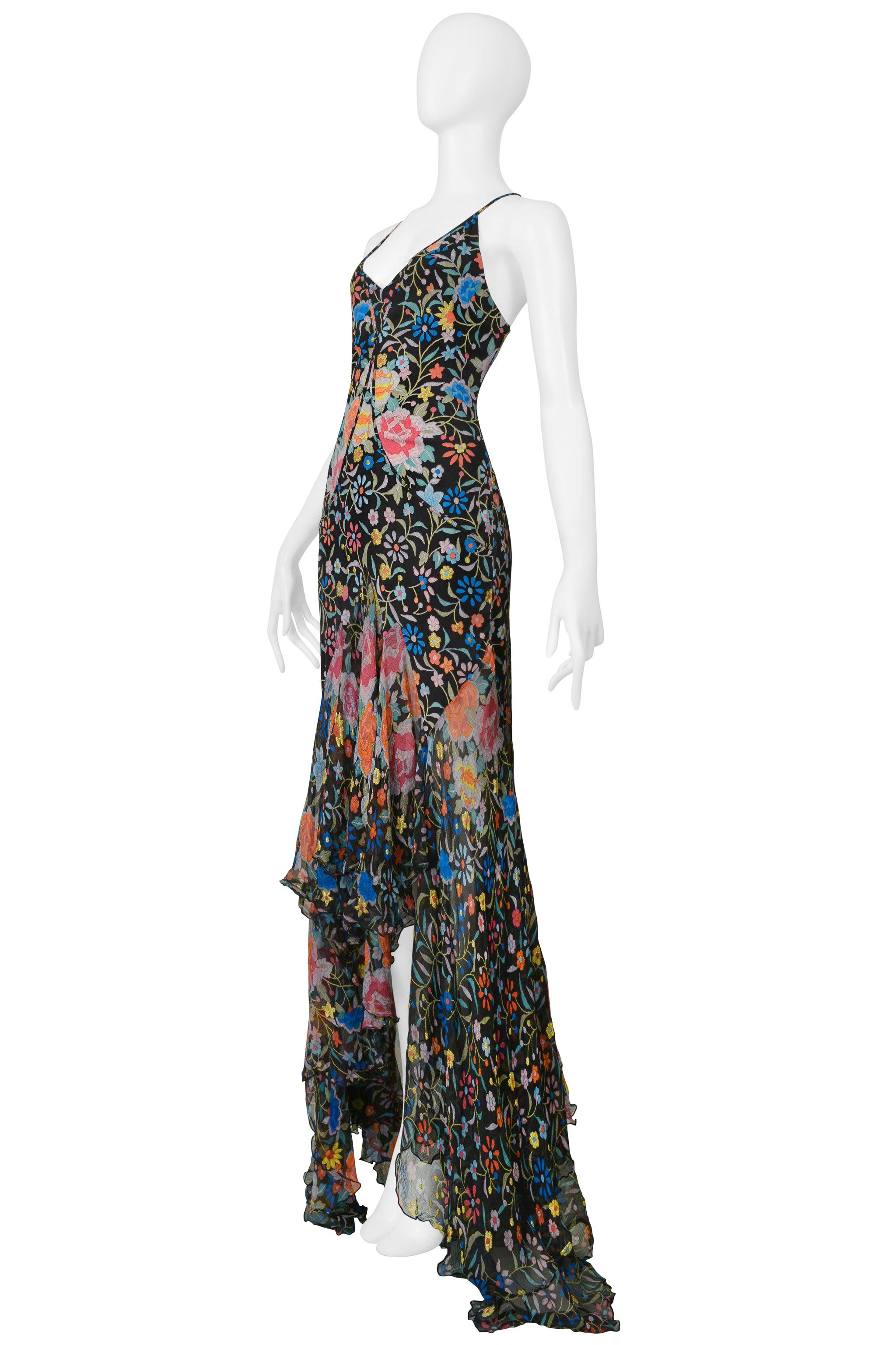 Pantalon Roberto Cavalli Noir à Paillettes Fleurs - Taille 55 - Occasion Excellent état