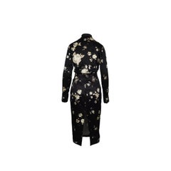 Ensemble jupe et top noir imprimé de fleurs Roberto Cavalli - années 00