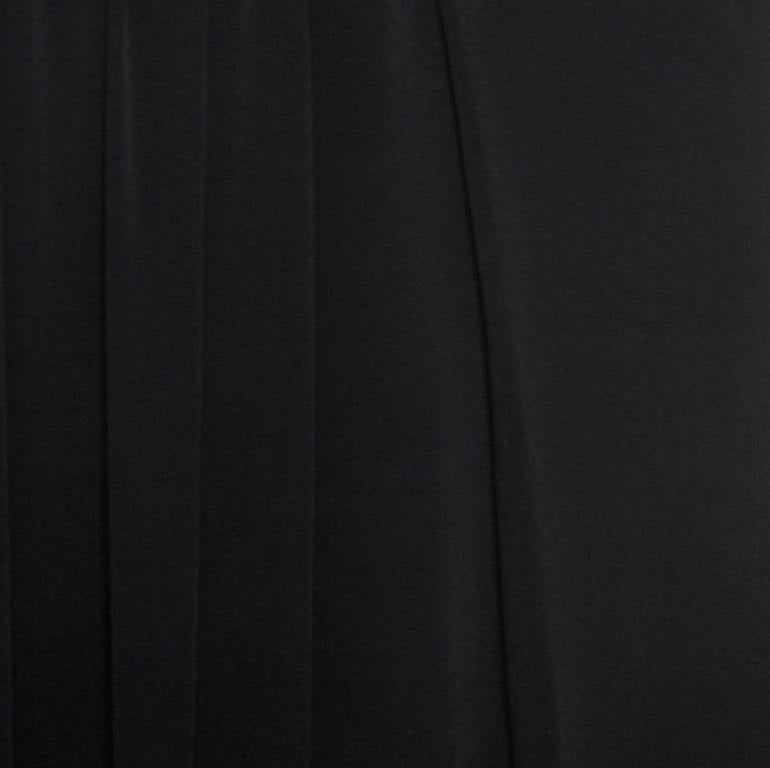 Roberto Cavalli Black Knit Gathered Detail Skirt S in vendita 1