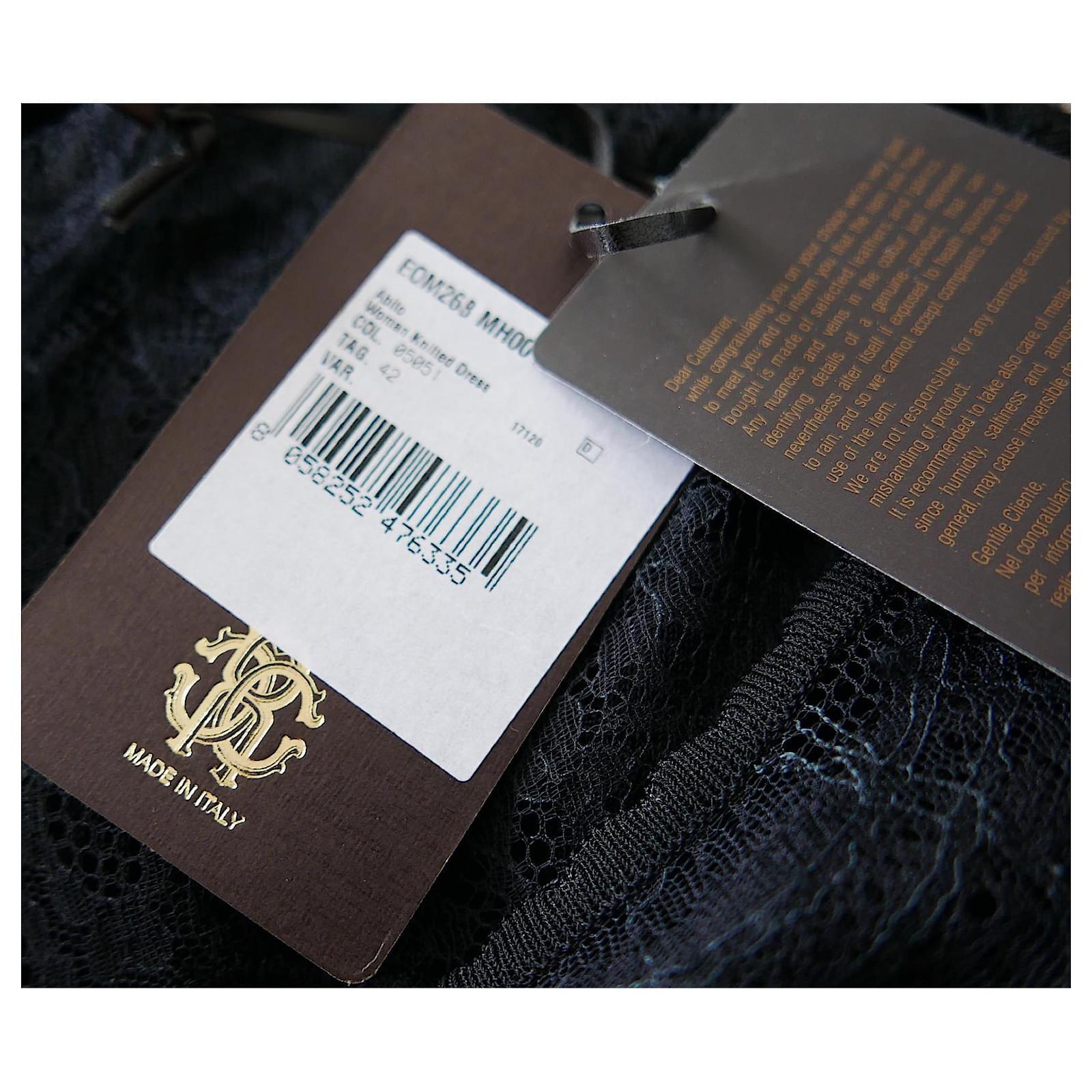 Roberto Cavalli Black Knit & Lace Dress For Sale 2