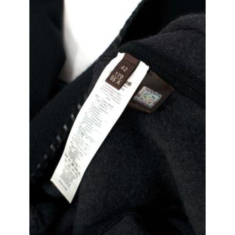 Roberto Cavalli Black Knotted Rope Wool Coat For Sale 5