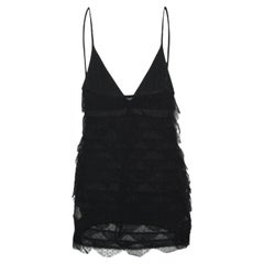 Roberto Cavalli - Top senza maniche con dettaglio in pizzo nero - S