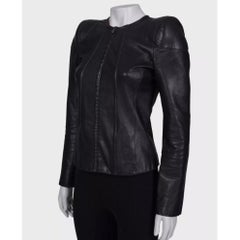 Roberto Cavalli Black Leather Jacket - Size XS (IT38)