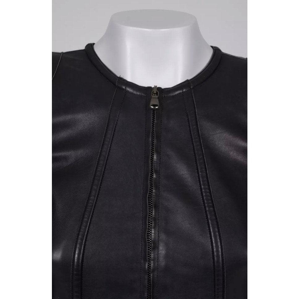 Roberto Cavalli Veste en cuir noir - Taille XS (IT38) Excellent état - En vente à Krakow, PL