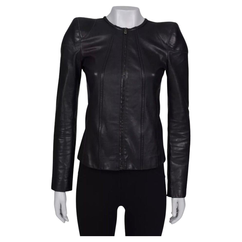 Roberto Cavalli Black Leather Jacket - Size XS (IT38)