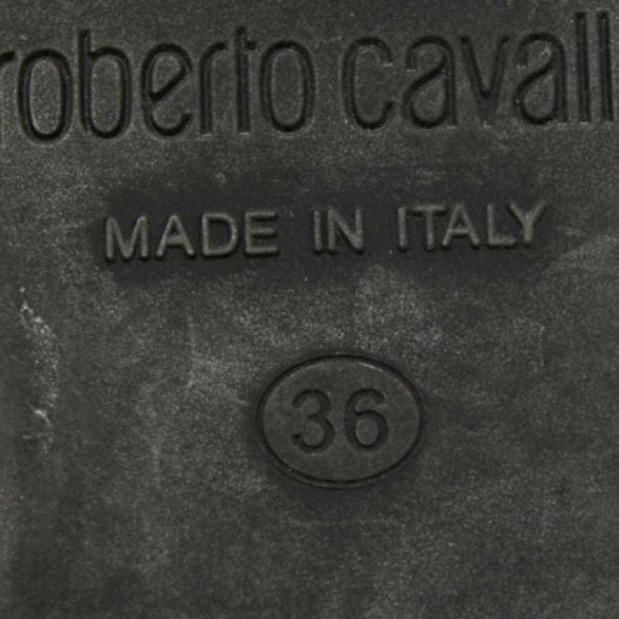 Nero Roberto Cavalli - Ballerine in pelle nera taglio laser taglia 36 in vendita
