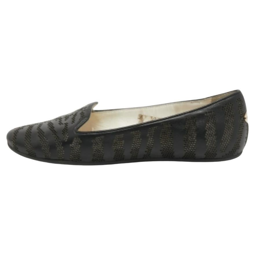 Roberto Cavalli - Ballerine in pelle nera taglio laser taglia 36