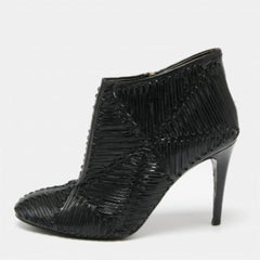 Roberto Cavalli Botines de charol y piel negros Talla 40